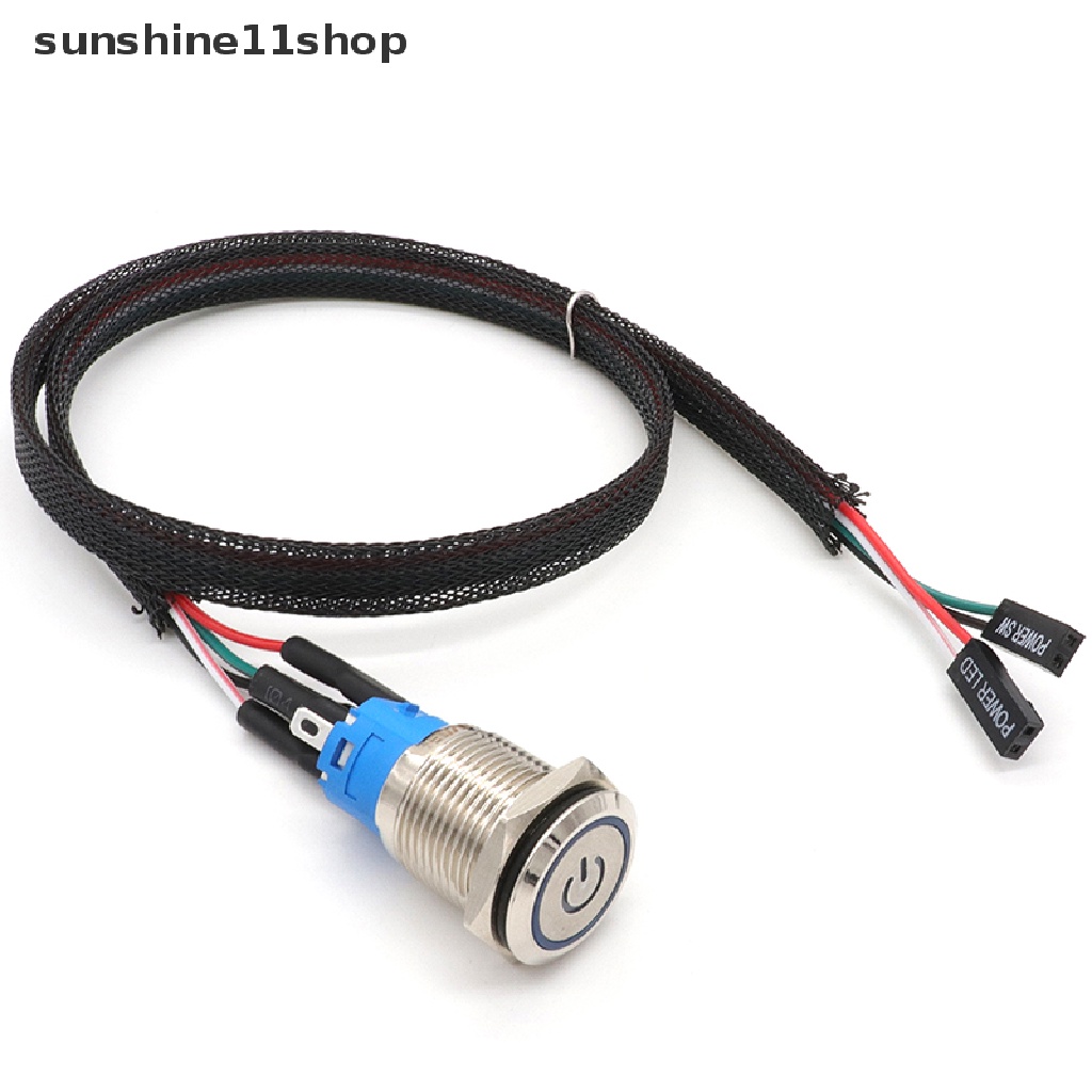 Sho Tombol Switch Power SW Dengan Kabel Untuk Komputer PC