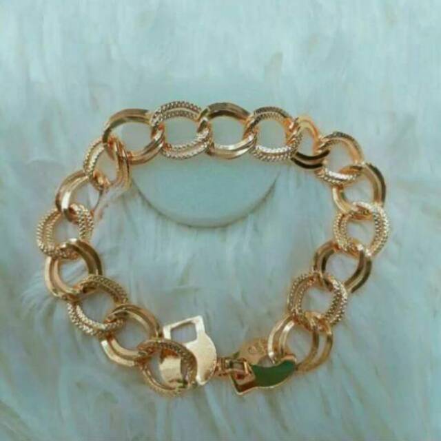 Gelang perhiasan wanita gold xuping jewelry