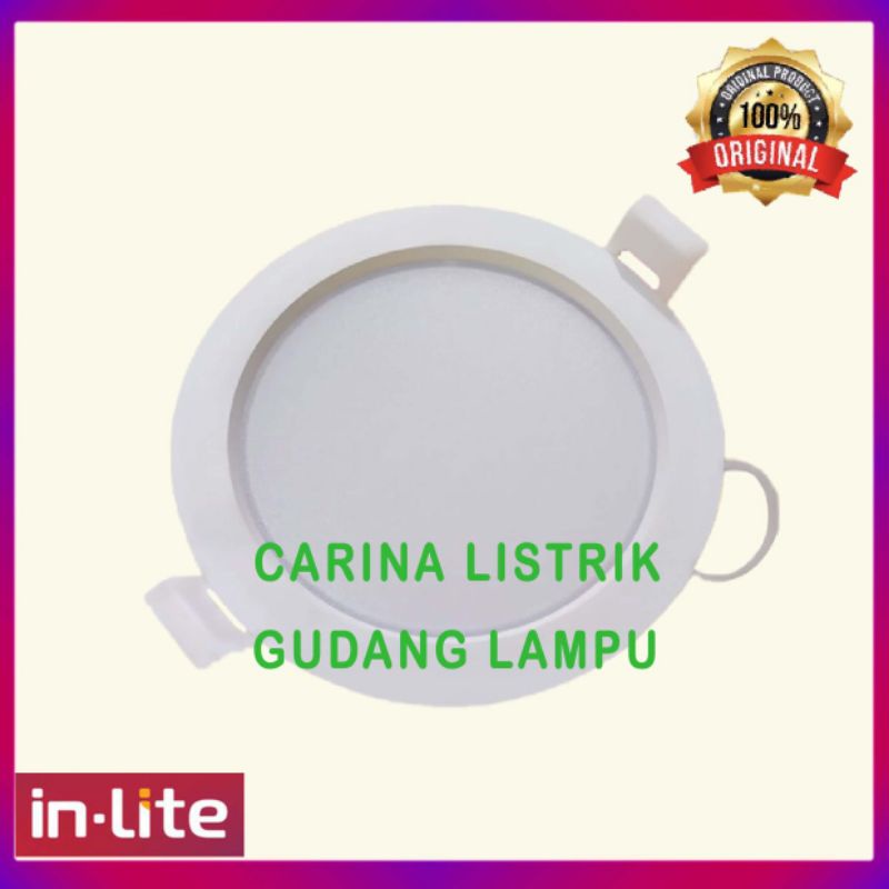 IN-LITE SLIM DOWNLIGHT INDS602R 18W 18 WATT PUTIH COOL DAYLIGHT 6500K BULAT TANAM PLAFON