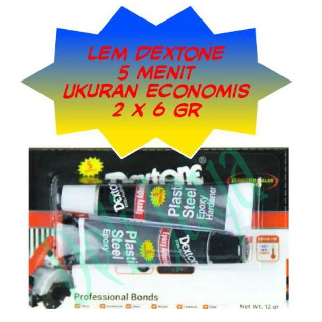 

Lem Besi Dextone 5 menit economis 2 x 6 gr Grey