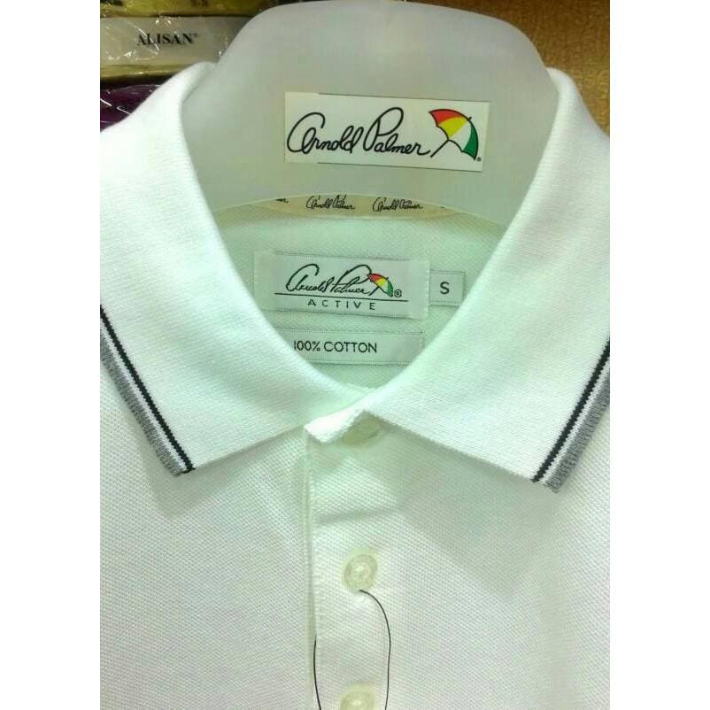 TERLARIIS Kaos Kerah Polo Shirt Pria ARNOLD PALMER 100% ORIGINAL PUTIH