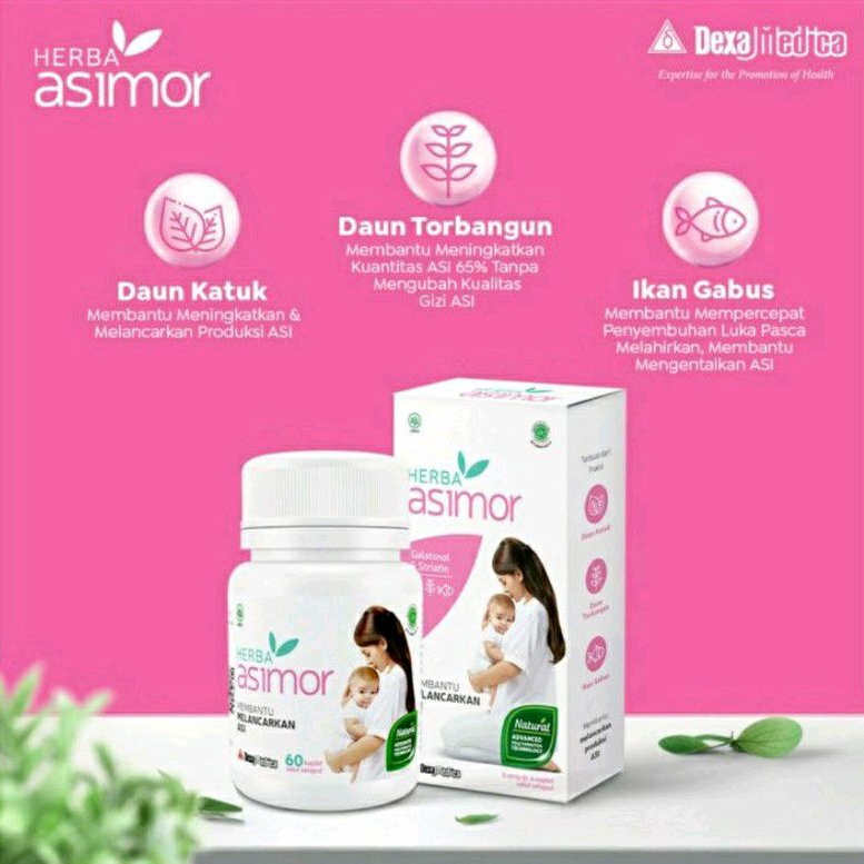 (EXP 2025) 1 Box Herba Asimor isi 60 Tablet Free Botol / Asi Booster Pelancar Asli Herbal Isi 30 Tablet / Kaplet