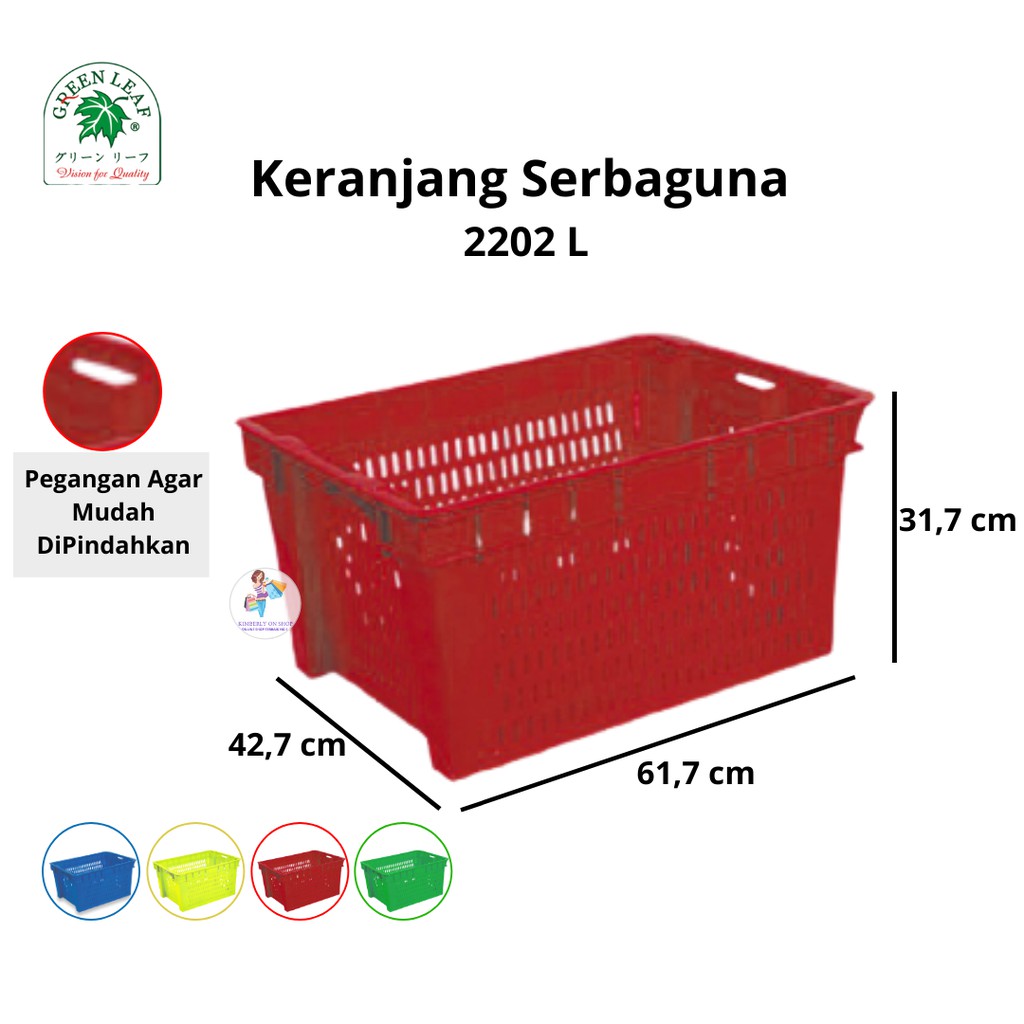 Keranjang Industri / Container lubang 2202L Green Leaf