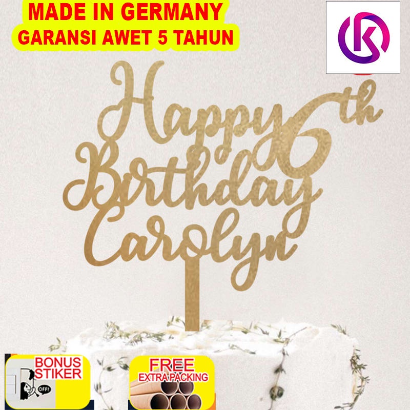 

Murah Custom Cake Topper | Tulisan Acrylic Kue | Hiasan Kue | Topper Kue - 10cm