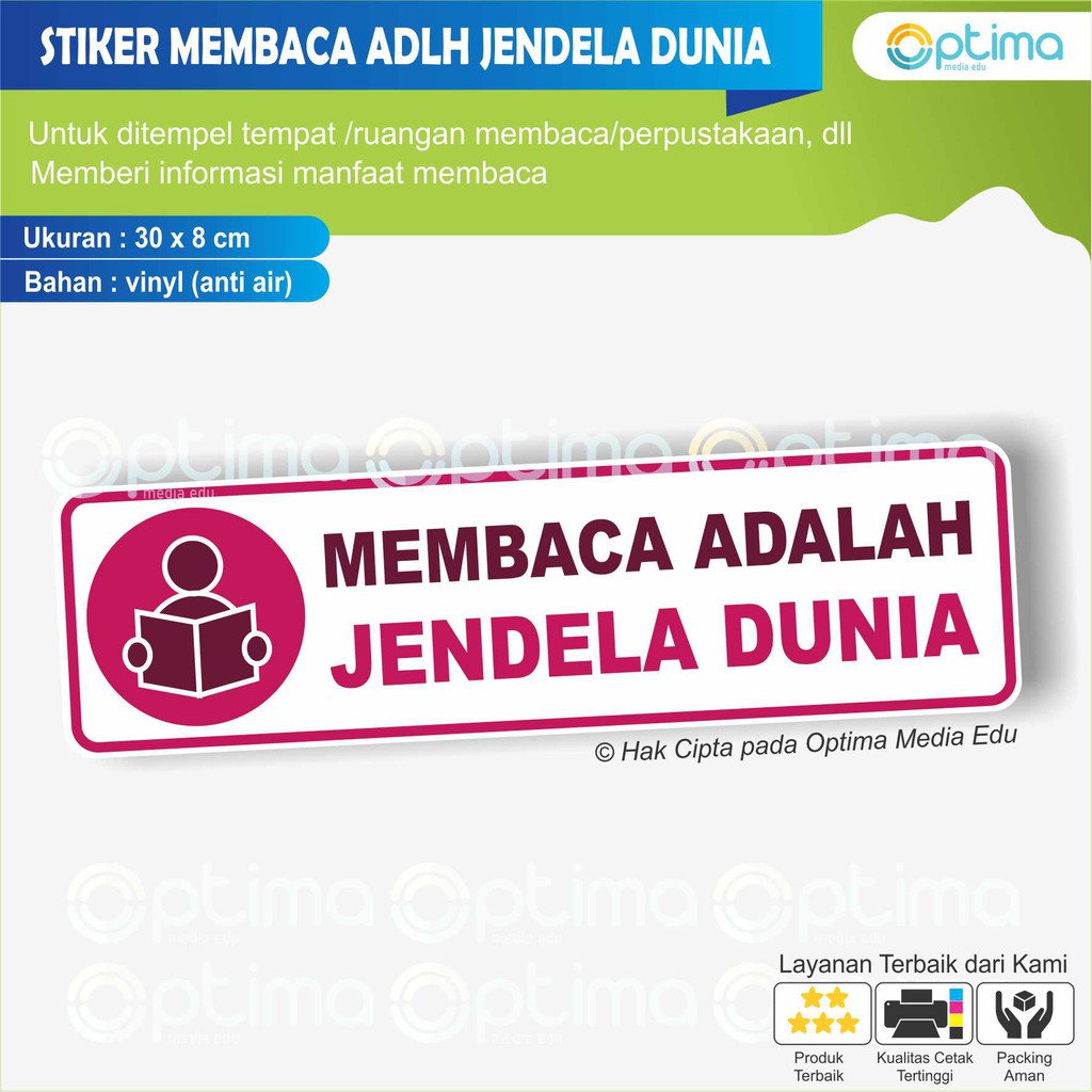 

STIKER MEMBACA ADALAH JENDELA DUNIA