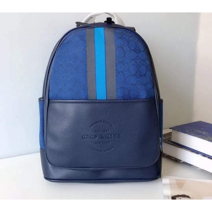 Coach's Thompson Backpack In Signature Jacquard With Varsity Stripe