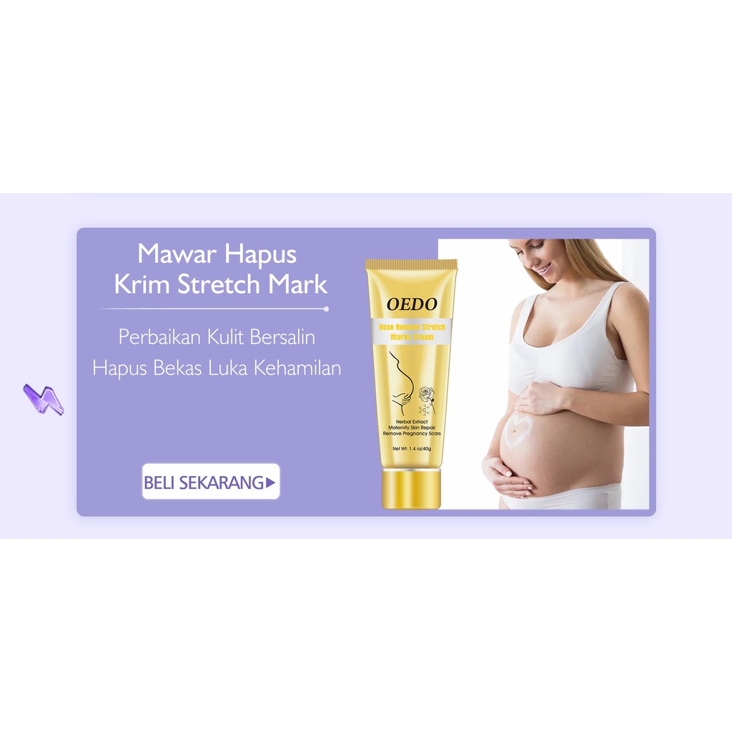 [Bisa COD] OEDO Rose Menghilangkan Stretch Mark Cream Nourish Pelembab Anti-Kerut Wanita Hamil