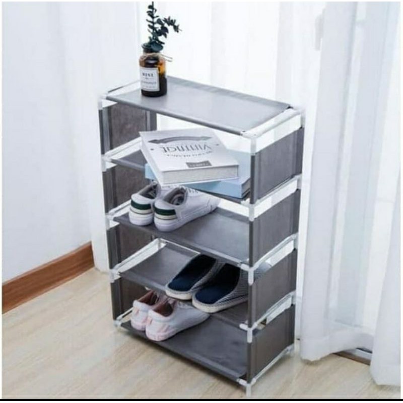 RAK SEPATU 5 SUSUN SHOES RAK 5 ROWNS MULTIFUNGSI LEMARI RAK SEPATU