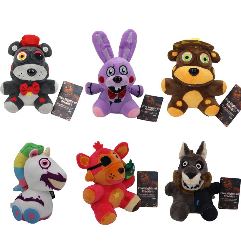 Nights Five At Freddy's Pizza Simulator Rockstar Foxy Buny Bear Mainan Serigala Mewah