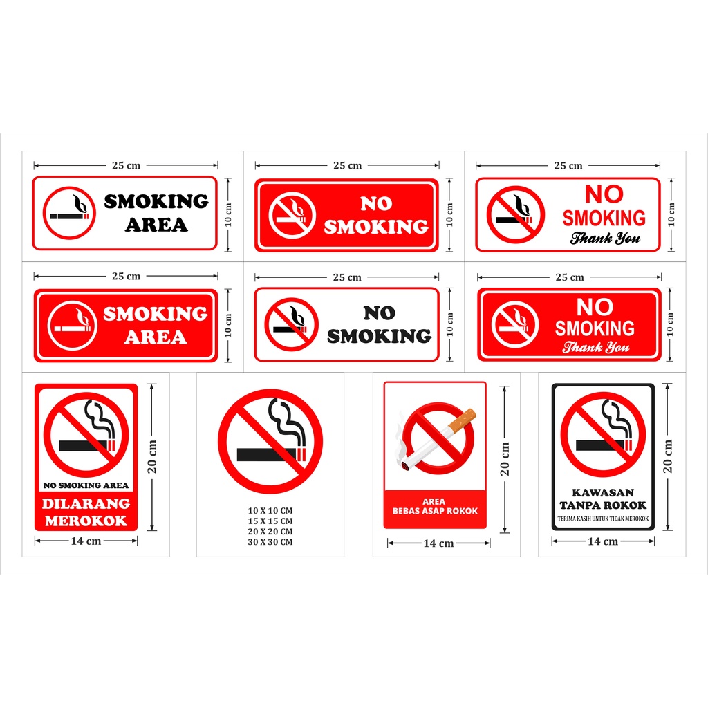 

Stiker / Label Stiker / Stiker Peringatan / Sticker Penunjuk | SMOKING AREA - DILARANG MEROKOK