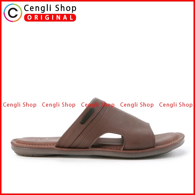 SANDAL SLIDE KULIT HUSH PUPPIES PRIA ORIGINAL CASUAL ASLI COKLAT PM30