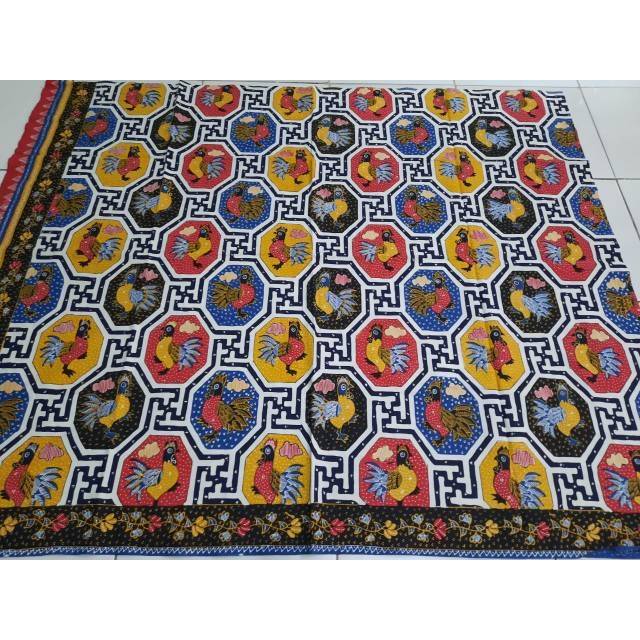 Batik cirebonan kain panjang katun full tulis motif angkin ayam jago 005 uk 240cmx100cm
