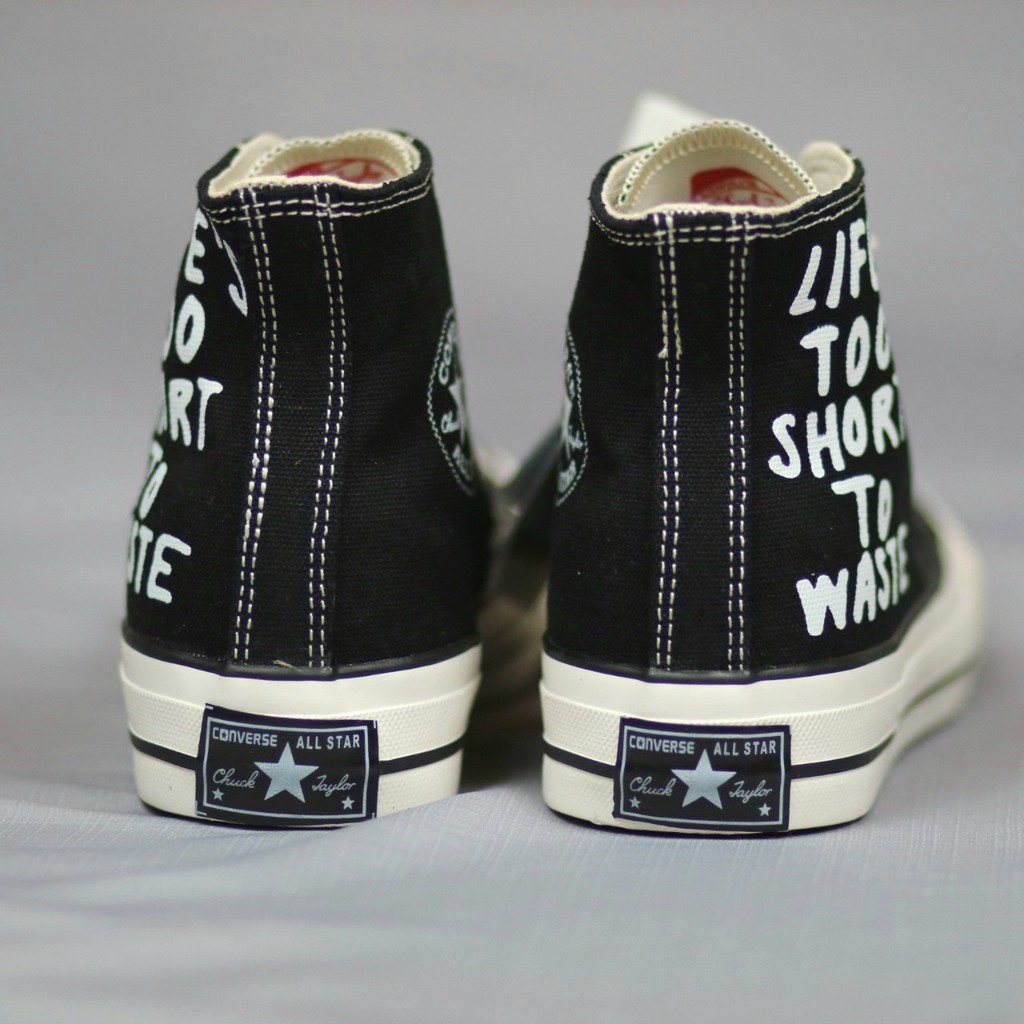 converse chuck taylor life's too short to waste