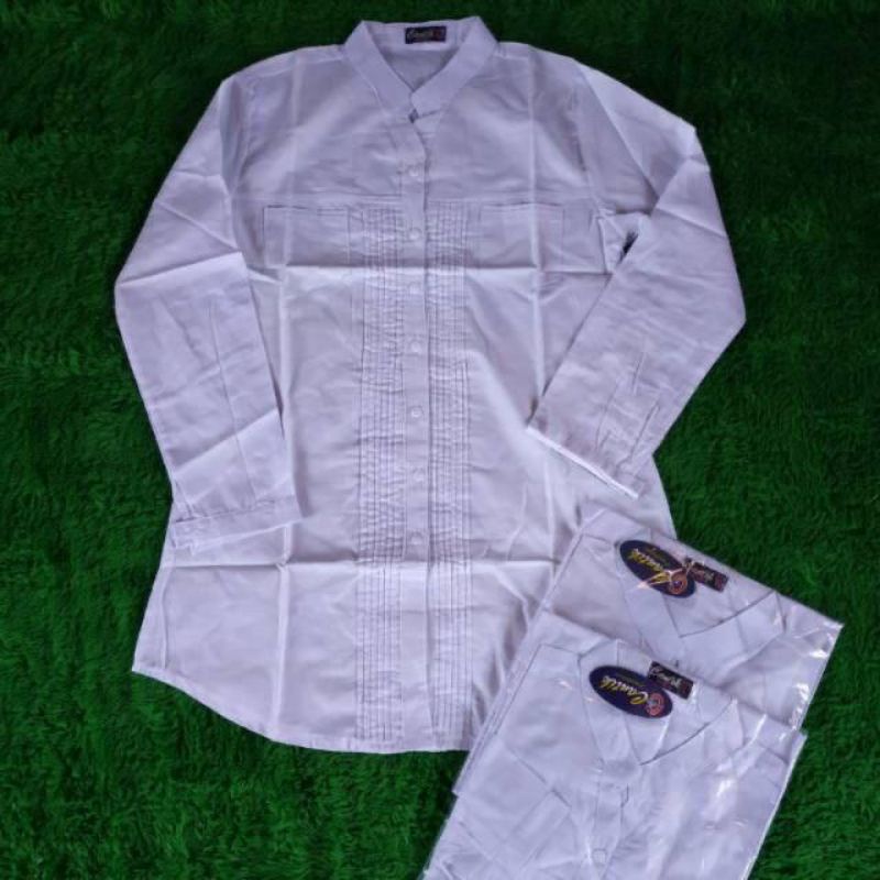 BAJU / BLOUSE /ATASAN SANTRI PUTRI PUTIH POLOS /MODEL RANDOM /PUTIH POLOS