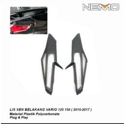 tutup variasi lampu stop dan lampu sen vario 125/150 esp 2015-2017 carbon original nemo