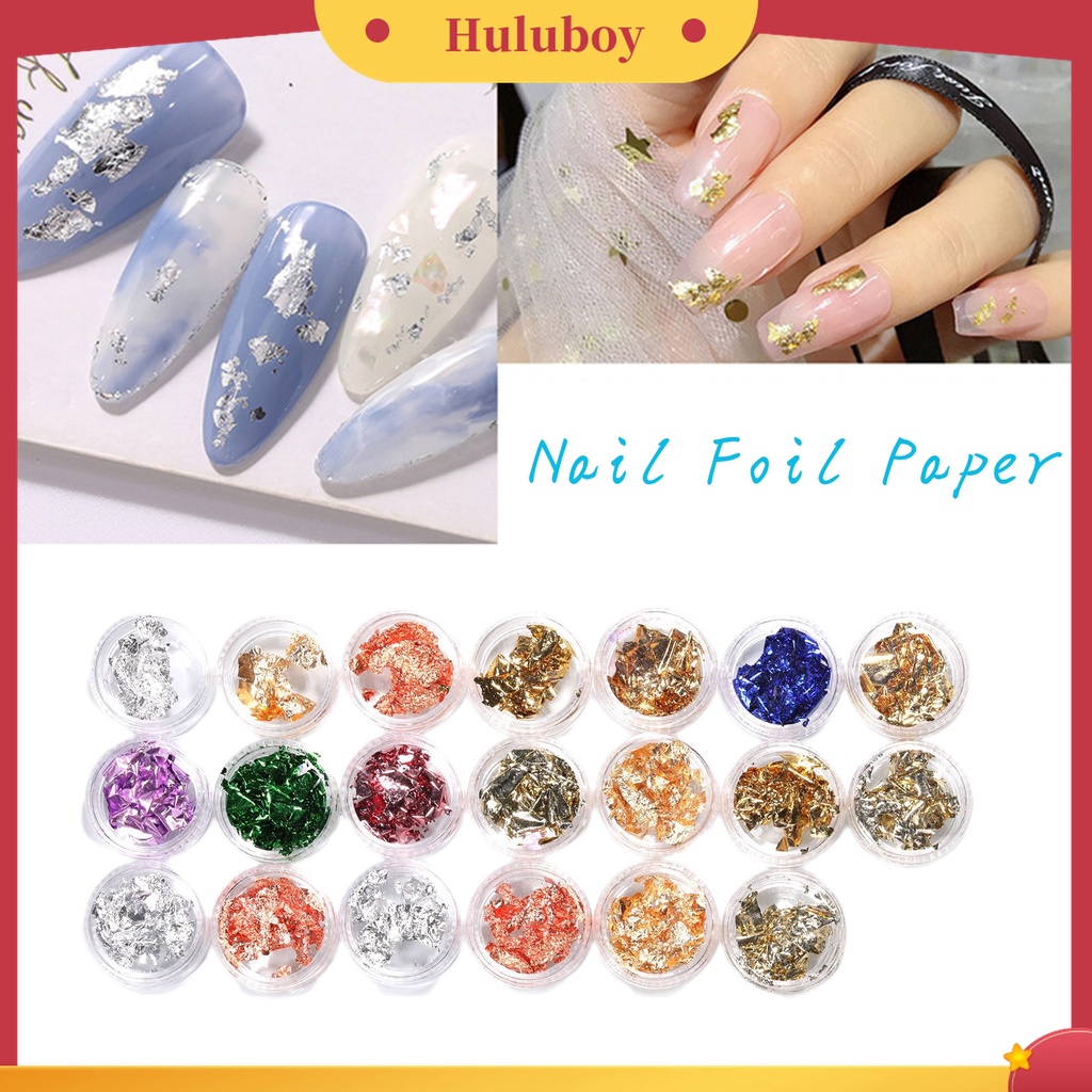 Huluboy Huluboy♡ 1 Set Sequin Glitter Multifungsi Untuk Aksesoris Manicure Wanita