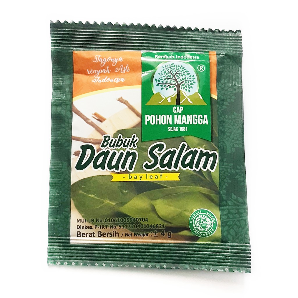 

Bubuk Daun Salam Cap Pohon Mangga 4g