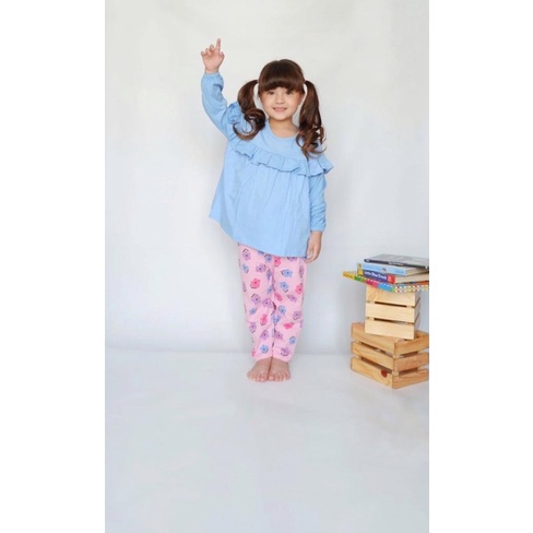 Setelan Flowruffle Printing Flowkids