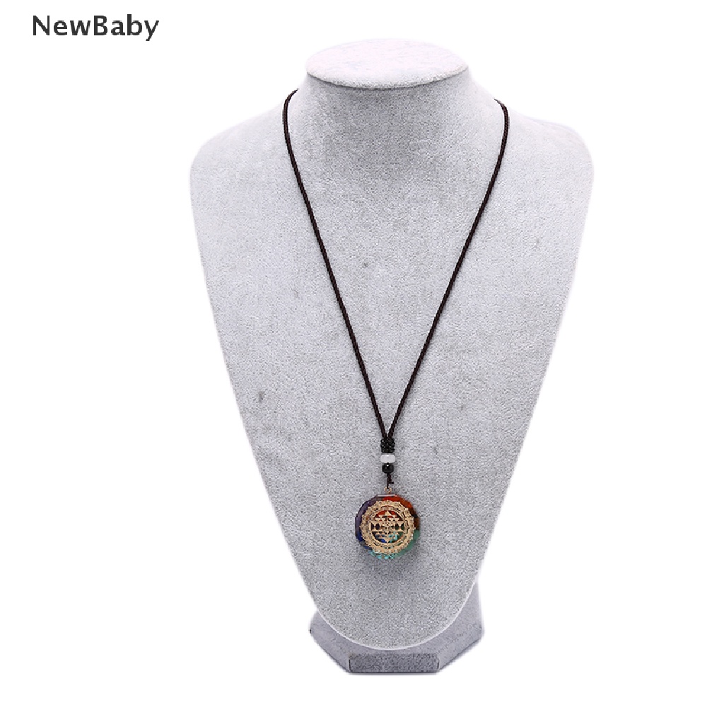 Newbaby Orgonite Kalung Tali Dengan Liontin Batu Chakra Penyembuh Energi Untuk Meditasi Bayi Handmade