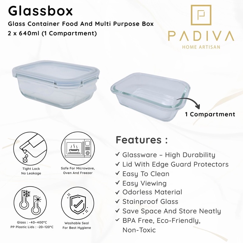 padiva glassbox food &amp; multipurpose storage