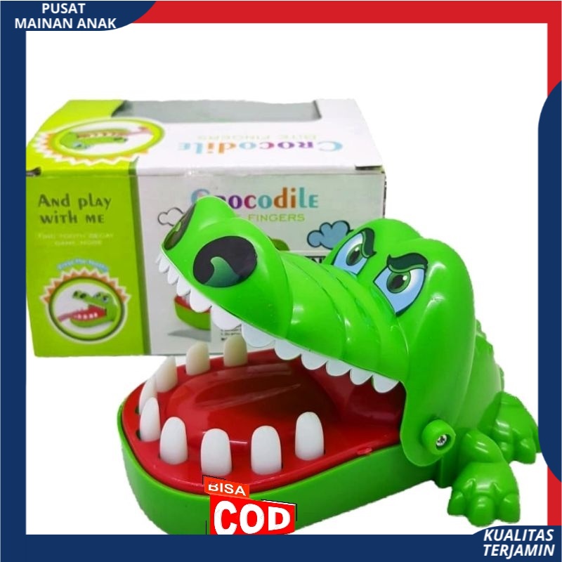 ( BISA COD ) Mainan Anak Crocodile Dentist / Mainan Buaya Gigit Jari Tricky Toy Crocodile Biting Toy Crocodile