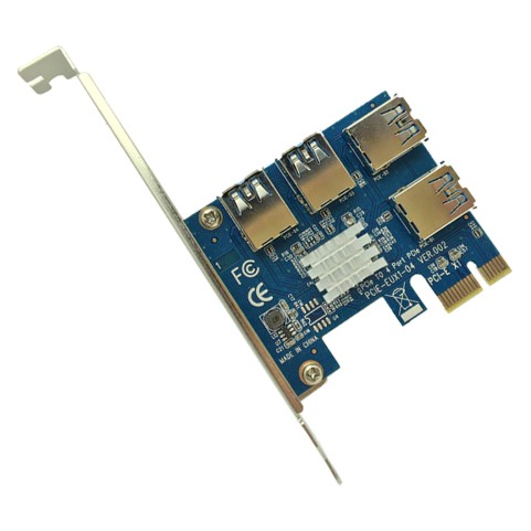 PCIE PCI Express USB 3.0 4Port Internal for Riser Mining Bitcoin