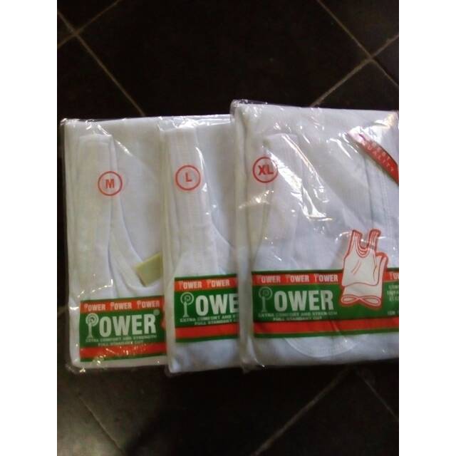 Singlet kaos  dalam pria  merek  power halus dan murah  harga 