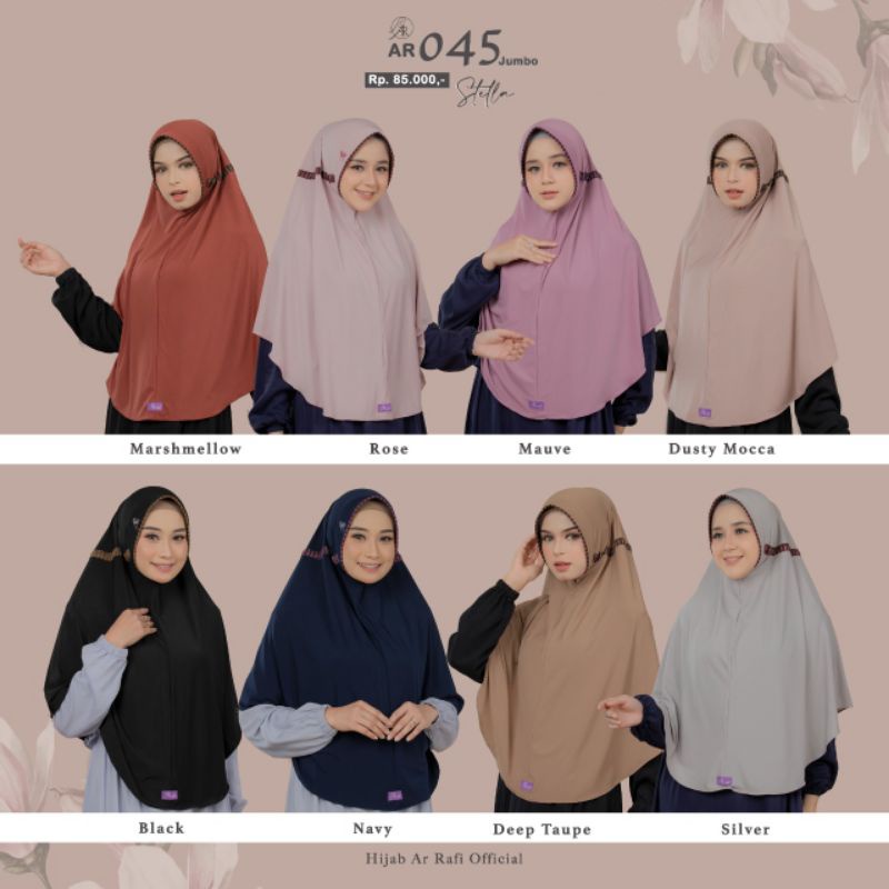 Ar 045 jumbo | arrafi 045 jumbo | bergo jumbo serut instan arrafi