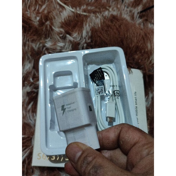 kepala charger dan kabel untuk samsung S6 S7 S8 micro usb port / casan hp samsung