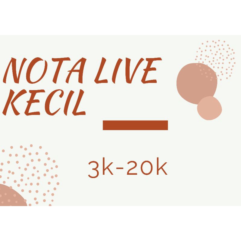 

Nota live kecil