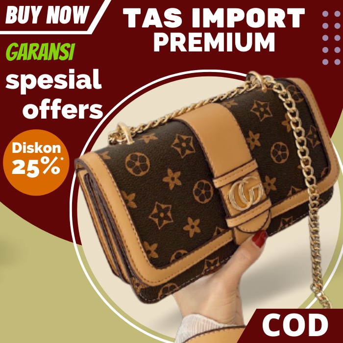 AF119 Tas Pesta Wanita Import Elegan Santai Terbaru Mewah Branded Selempang Remaja Batam Kekinian