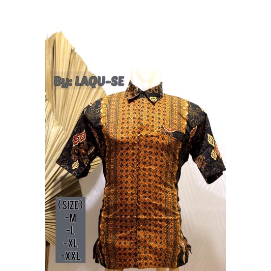 Atasan Baju Kemeja Motif Batik Pria Modern Outfit Pesta Kondangan Terbaru Laki Laki By Laquse_kebaya2