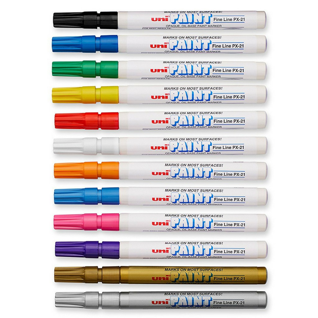 

Uni Paint Marker PX-21 Brown, Gold, Green, Grey, and Silver