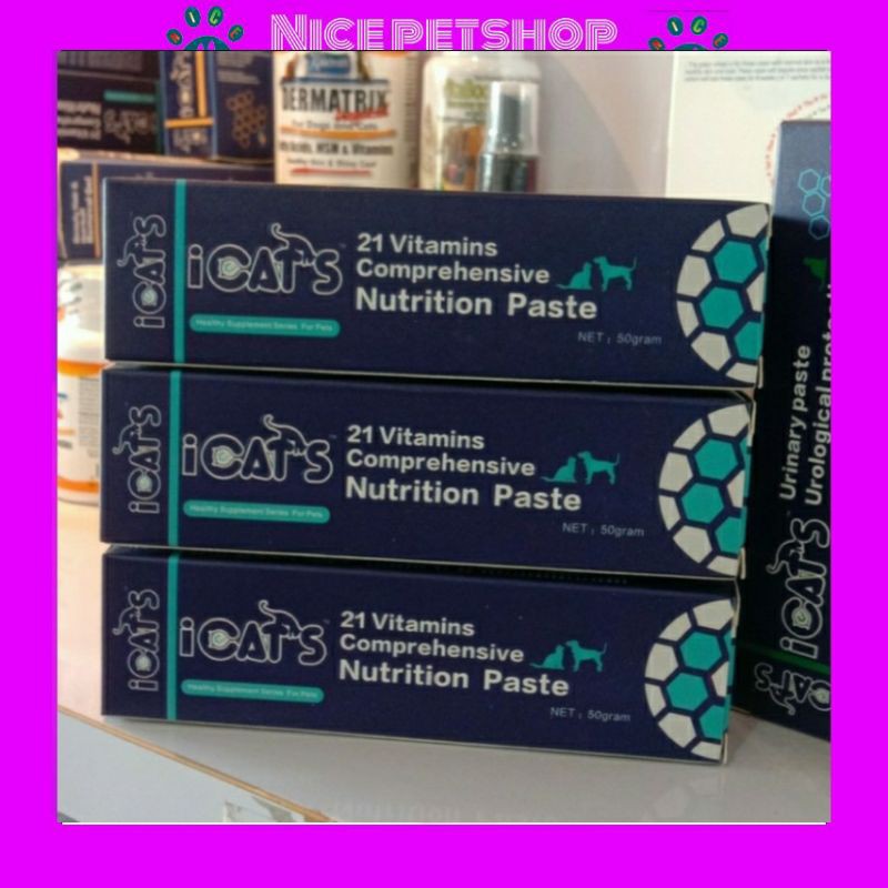 Price Promo ICATS 50 gr 21 Vitamins Nutrition Paste ICAT'S 50gr Vitamin Anjing &amp; Kucing Multivutamin