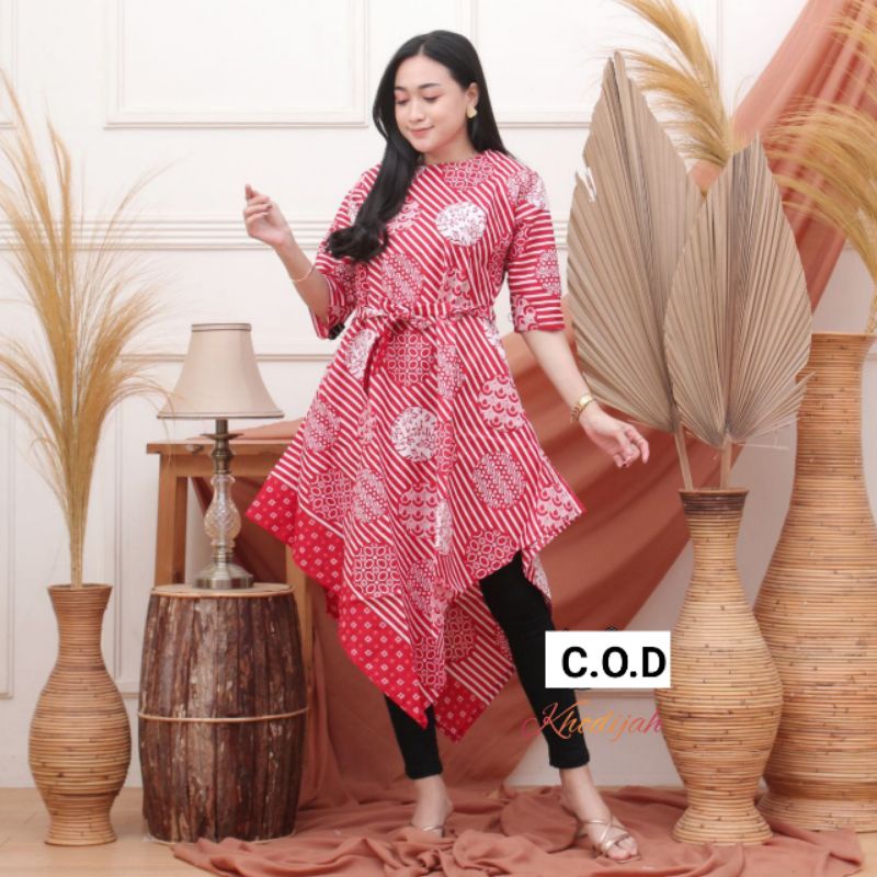TUNIK JUMBO BATIK WANITA / TUNIK DRES PAYUNG / TUNIK TERLARIS / TUNIK BATIK / JUMBO / FASHION WANITA