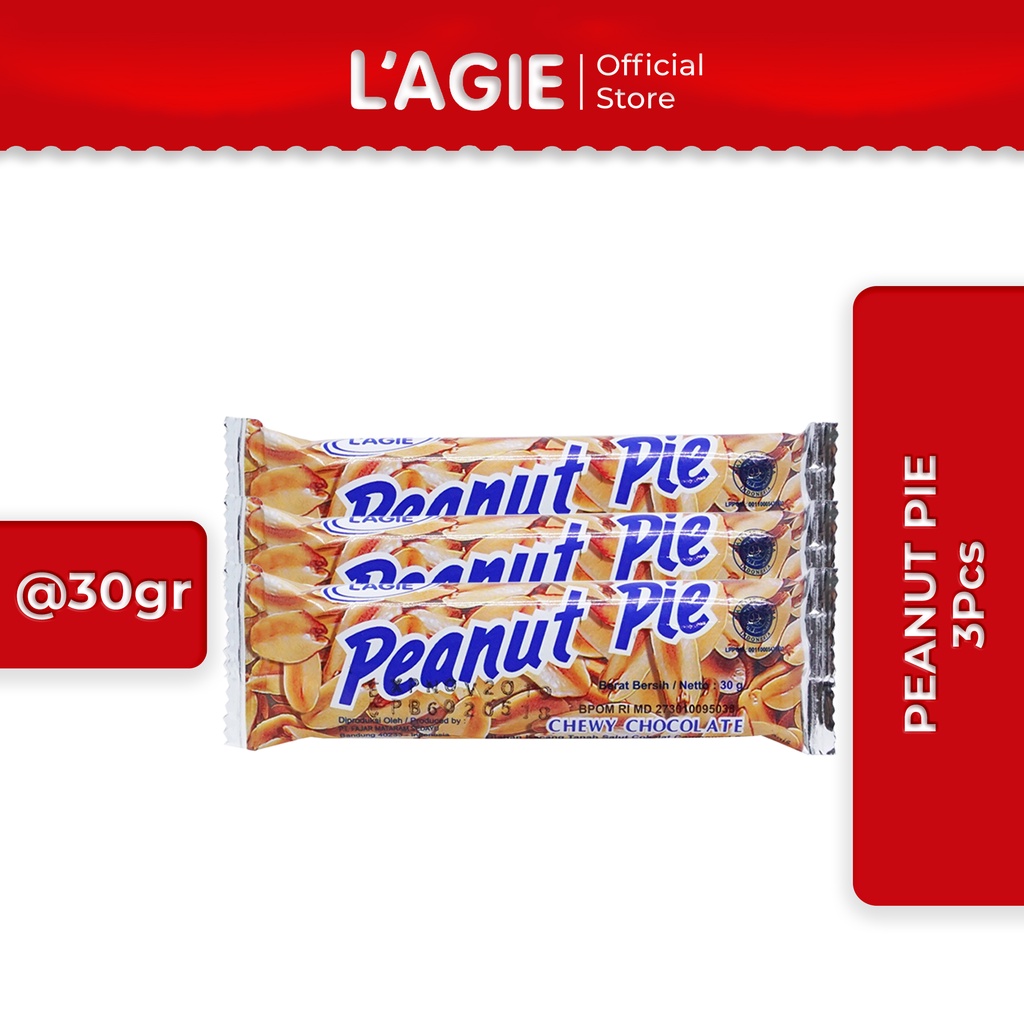 

Lagie Coklat Kacang Tanah Peanut Pie 3pcs @30gr