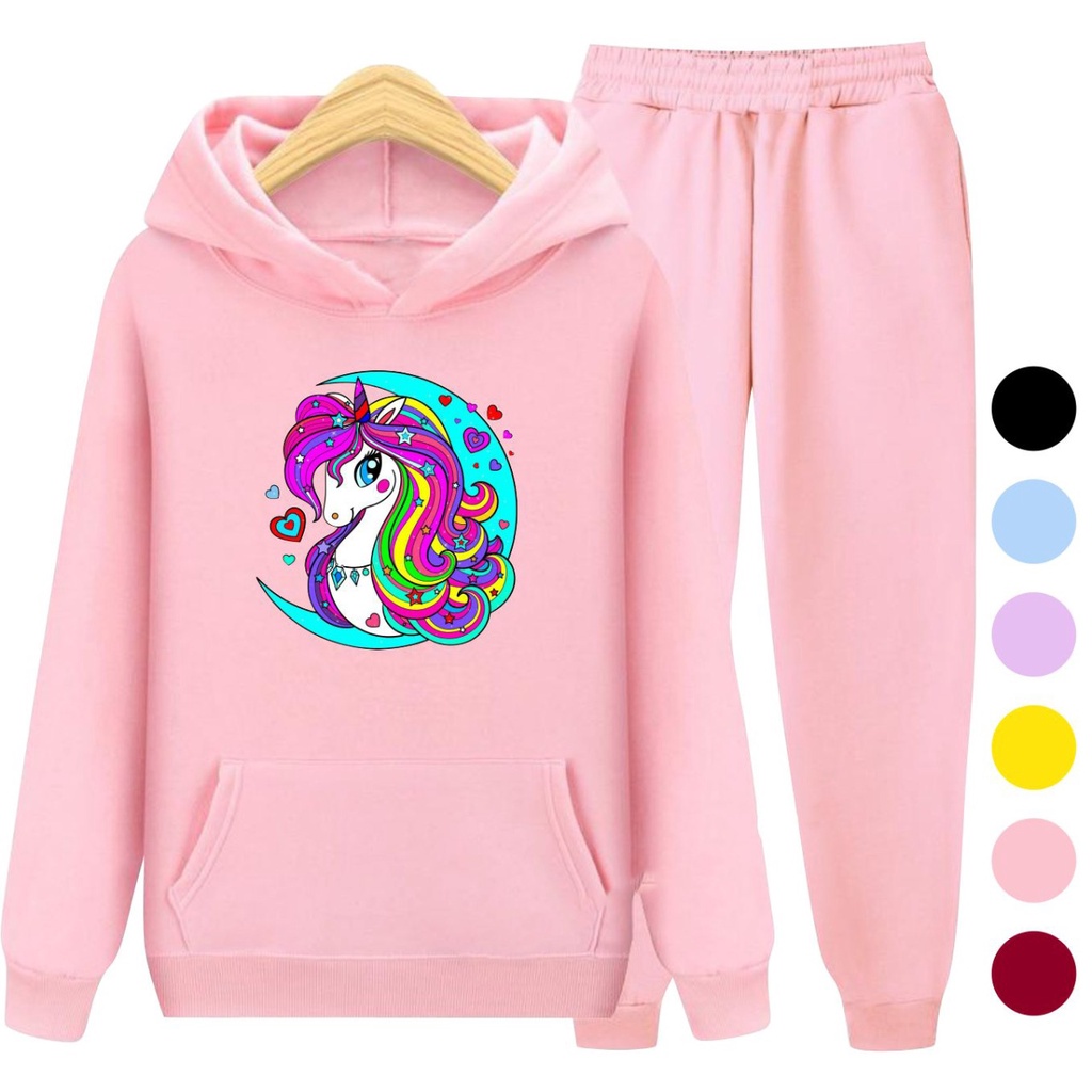 Setelan Anak Sweater Hoodie Anak UNICORN 02 Baju Jaket Anak Cewek Remaja Terbaru