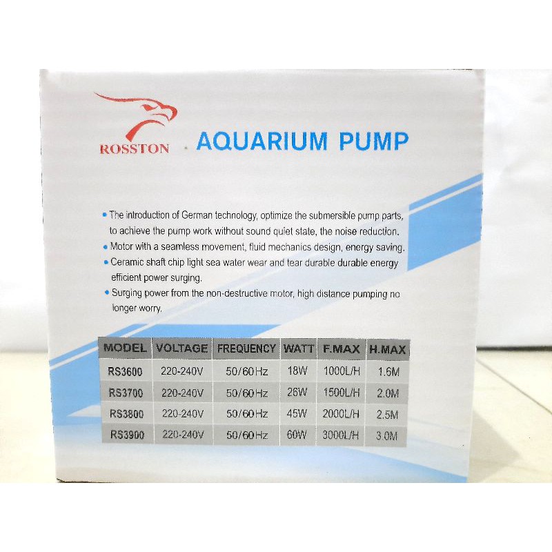 Promo termurah POMPA AQUARIUM KOLAM ROSSTON RS 3600