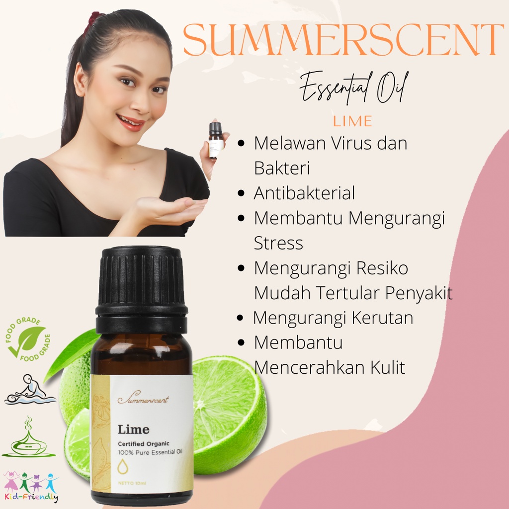 SUMMERSCENT Essential Oil Aromatherapy Aroma LIME Pengharum Ruangan Esential Oil Aromaterapi