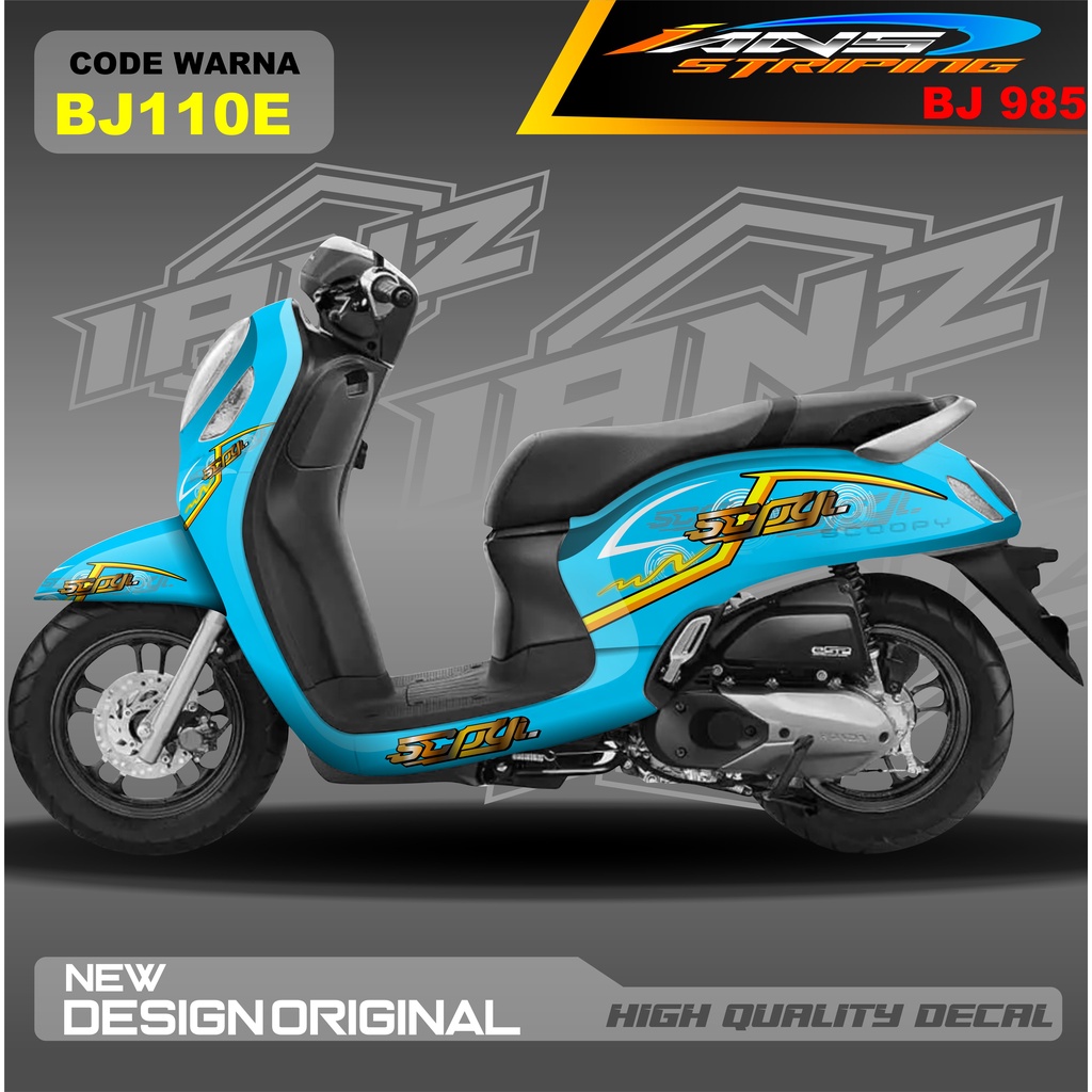 DECAL STIKER HONDA SCOOPY FULL BODY / STICKER VARIASI SCOOPY MOTIF BALI / STICKER MOTIF BALI