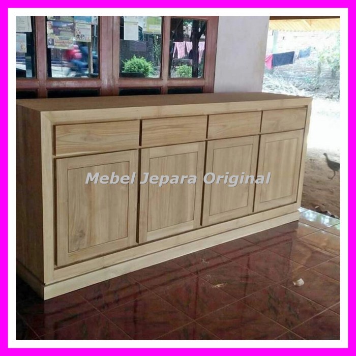 Meja Tv Minimalis Jati - Lemari Pendek Jati Mebel Jepara Mentahan Murah