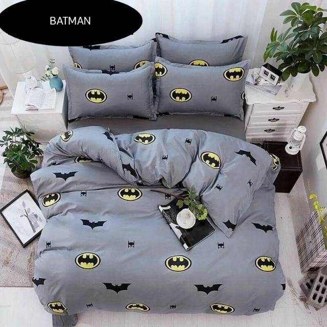 Kain Bahan Sprei Meteran Katun Ayla Motif Batman