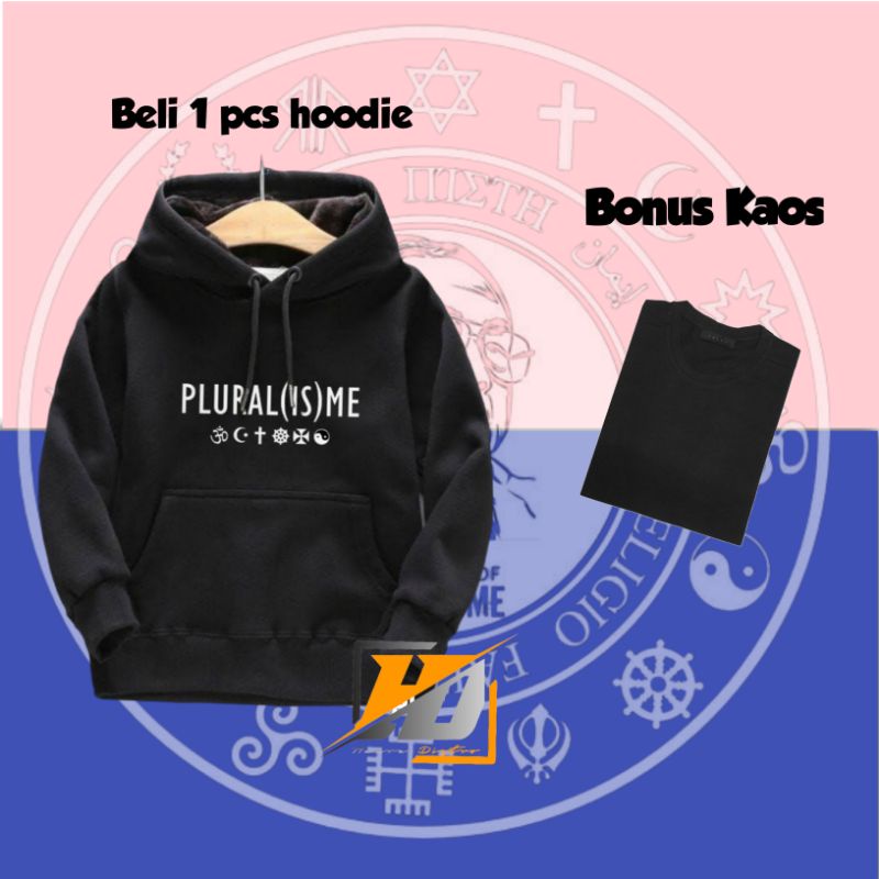 Sweater Hoodie Pluralisme Bonus kaos/jaket hoodie pluralisme toleransi