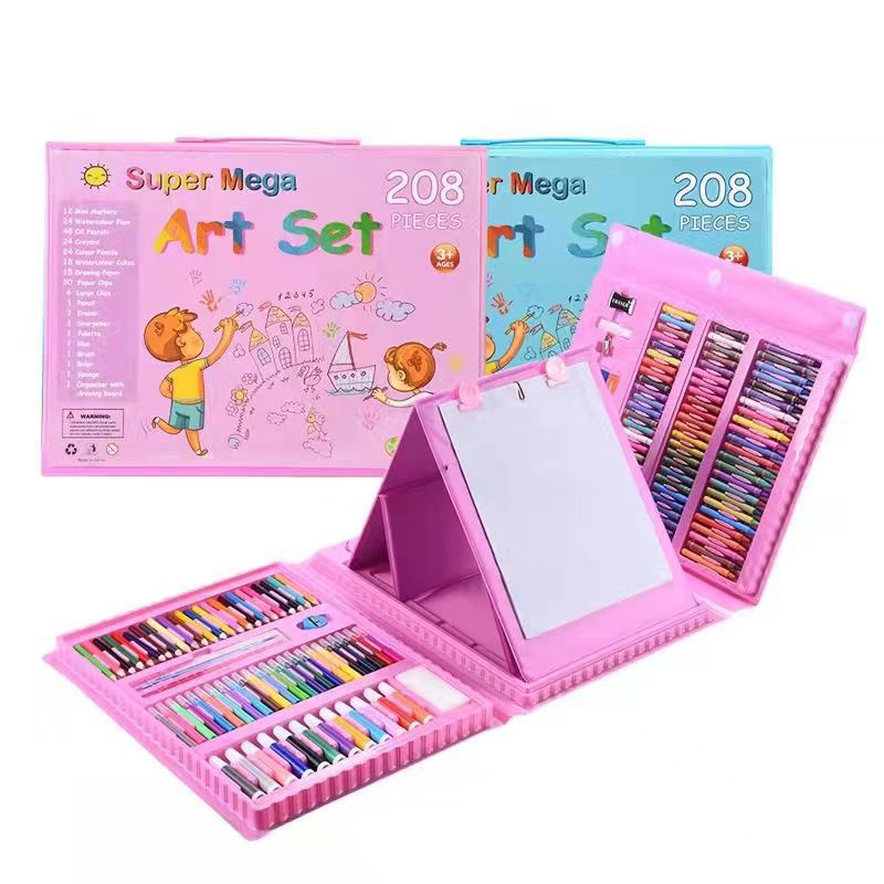 Art Set 208 Alat Lukis Pensil Warna Crayon Set 208 Pcs Crayon Mewarnai 208 Warna Pensil Krayon Alat Menggambar atau Mewarnai Anak Anak Viral