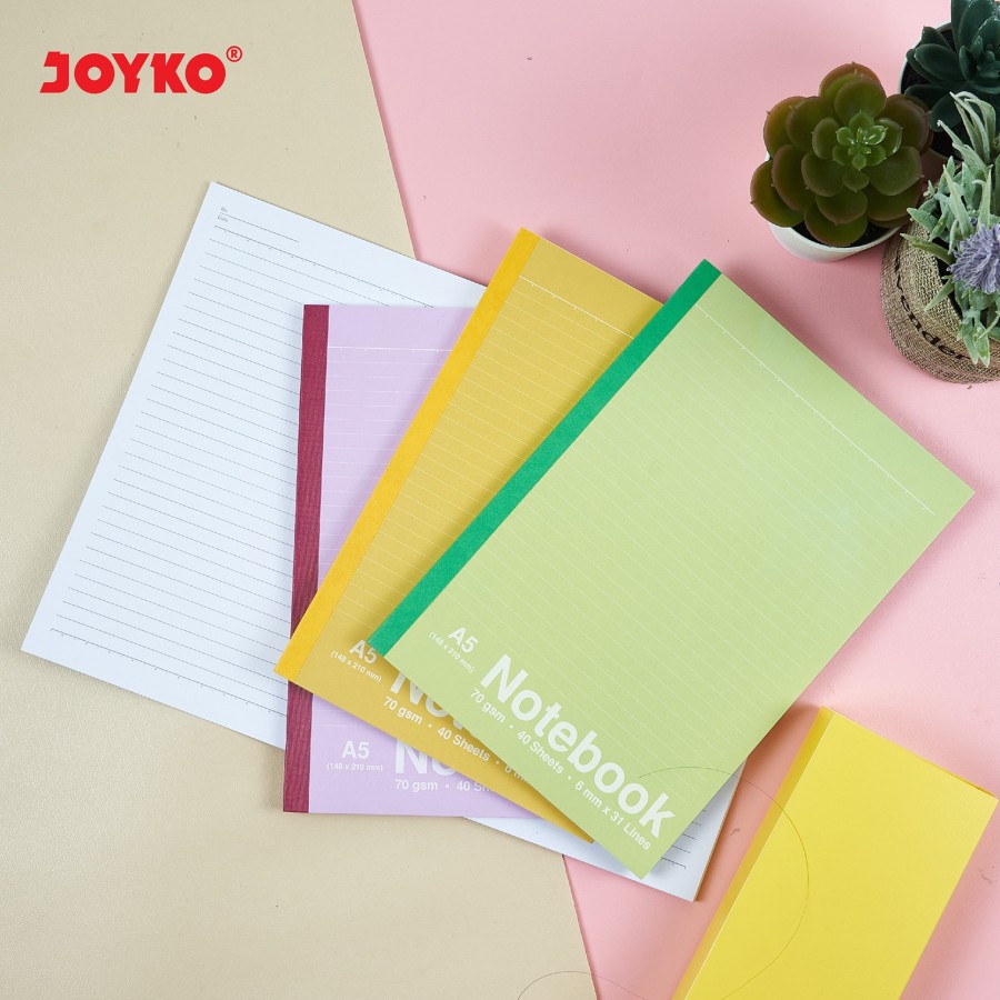 Buku Tulis Catatan Bergaris Ruled Notebook Joyko NB-704 A5 40 Lembar