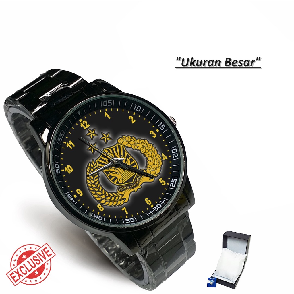 Jam Tangan Rantai Couple POLRI - 01 (Keren)