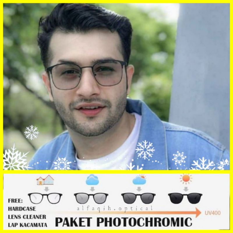 Frame Kacamata Photocromic Pria Wanita 1924 / Kacamata Minus Photocromic / Kacamata anti Blueray