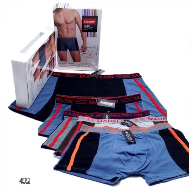 3 Pcs Celana Dalam Boxer Pria MADELON | CD Laki Laki Dewasa Celana Pendek Sguna