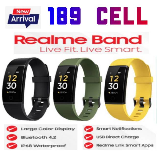 REALME BAND SMART WATCH LARGE COLOR DISPLAY GARANSI RESMI 1 TAHUN