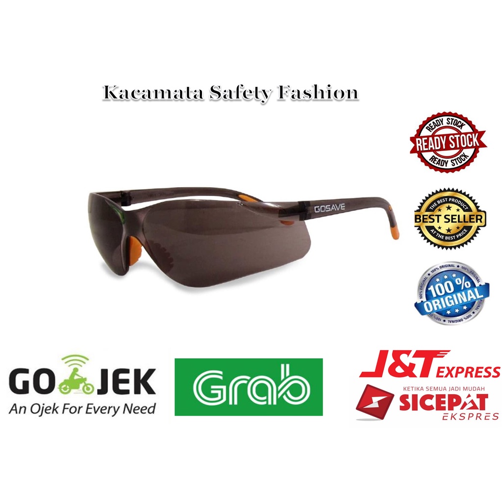 Kacamata Safety Fashion Hitam Kacamata Safety Gosave Kacamata Safety Glasses Fashion Clear + Tali